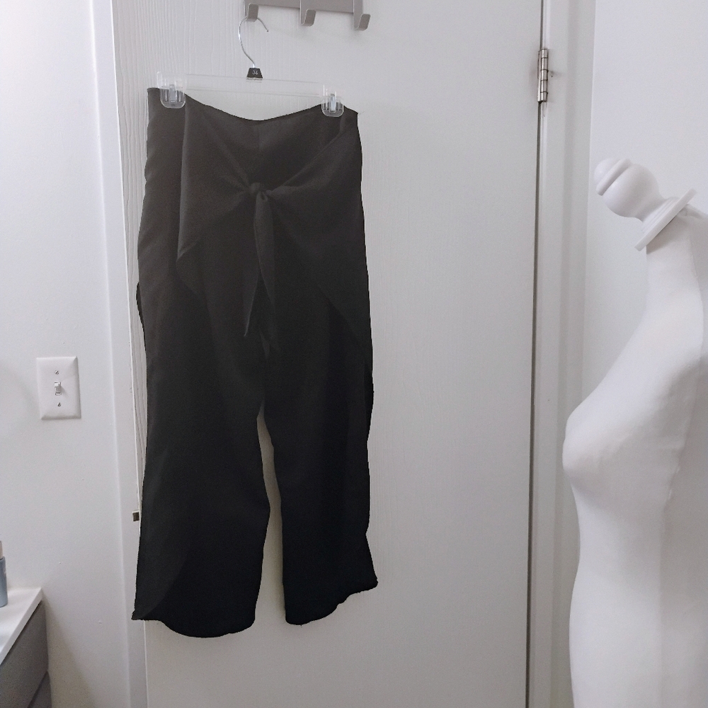 Zara Front Tie Wide Leg Pants Sz M